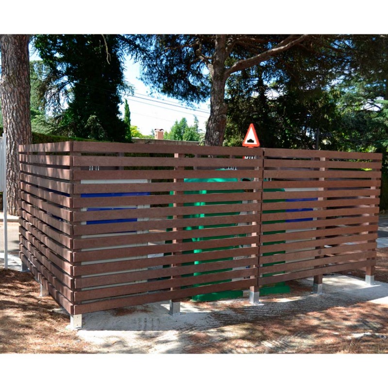 Guardacontenidors en plàstic reciclat per illes 